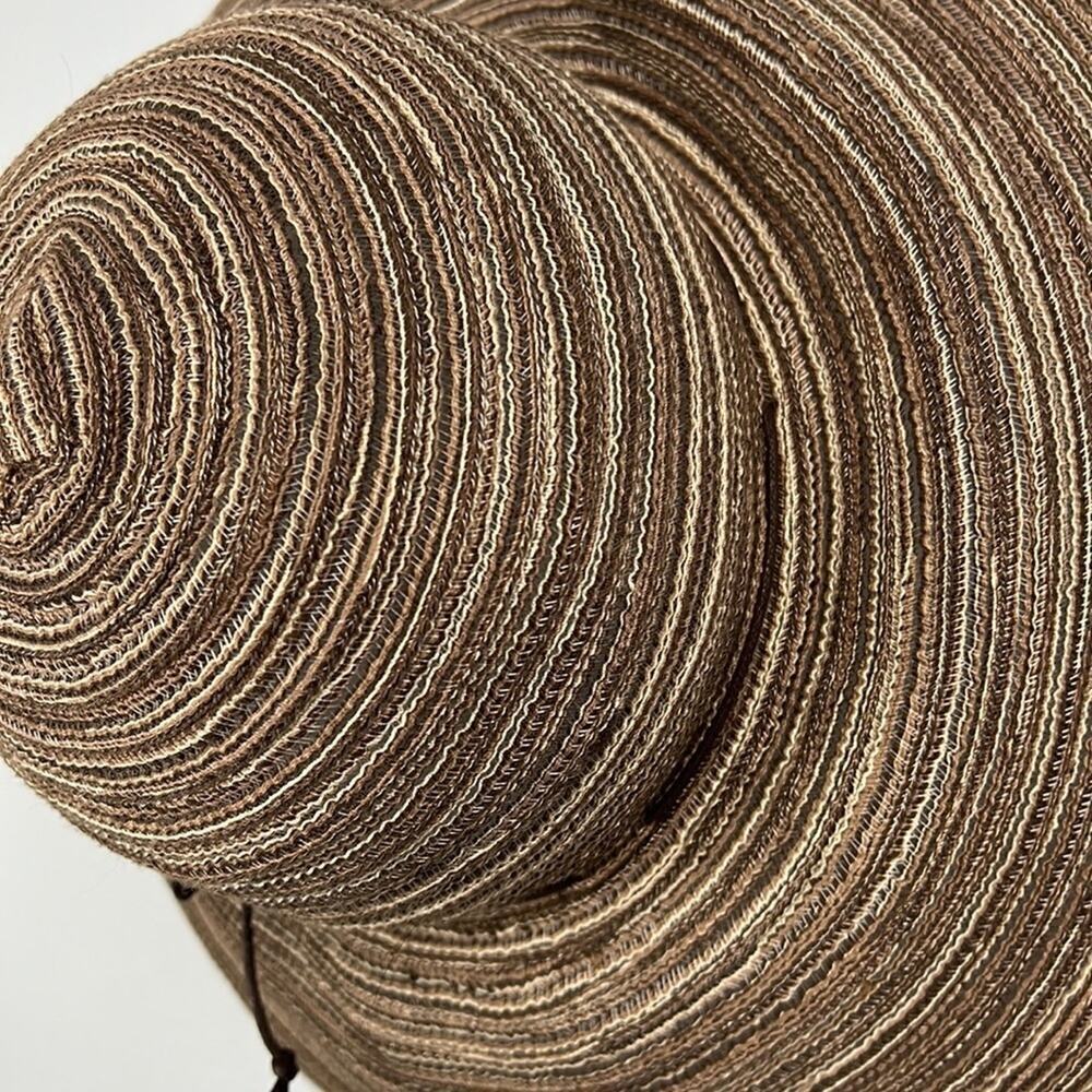 Women’s neutral floppy woven sun hat - Picture 3 of 7